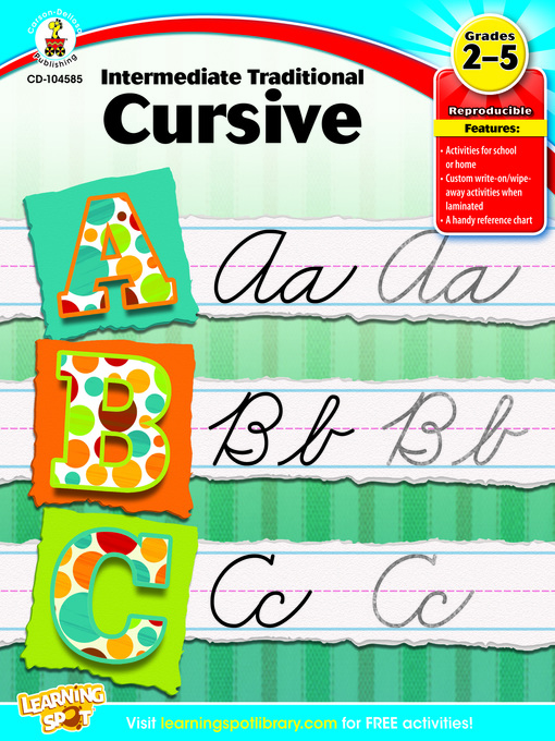 Title details for Intermediate Traditional Cursive, Grades 2 - 5 by Carson Dellosa Education - Available